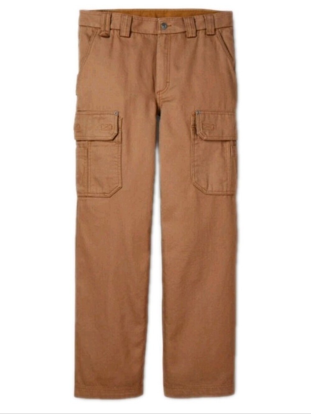 Duluth Trading Co Flex Fire Hose Cargo Work Pants 32 X 28  Relaxed Brown Canvas